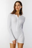 GENIUS STORE Fitilli Uzun Kollu Kısa Tulum Romper UZUNKOL-TULUM - 6