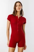 Fitilli Kısa Kollu Kısa Tulum Short Romper KISAKOL-TULUM - 9