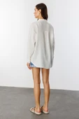 Oversize Basic Müslin Kadın Gömlek KADIN-MÜSLİN-GÖMLEK - 4