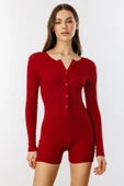 GENIUS STORE Fitilli Uzun Kollu Kısa Tulum Romper UZUNKOL-TULUM - 10