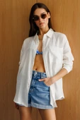 Oversize Basic Müslin Kadın Gömlek KADIN-MÜSLİN-GÖMLEK - 5