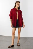 Oversize Basic Müslin Kadın Gömlek KADIN-MÜSLİN-GÖMLEK - 7