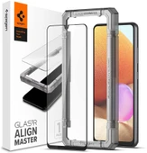 Spigen Samsung Galaxy A32 Cam Ekran Koruyucu Kolay Kurulum AlignMaster GLAS.tR Slim Full Cover Black / Siyah - AGL02820 - 1