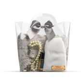 Seccade + Tesbih + Takke + Esans Hediye Seti (Çantalı Asetat Kutu, Gri) - 1