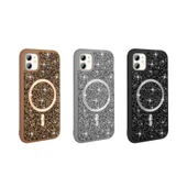 iPhone 11 Kılıf Pırlanta Tasarımlı M-safe Şarj Özellikli Mozaik Silikon Kılıf thumbnail 12