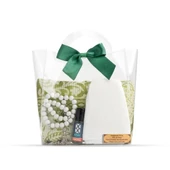 Seccade + Tesbih + Takke + Esans Hediye Seti (Çantalı Asetat Kutu, Yeşil) - 1