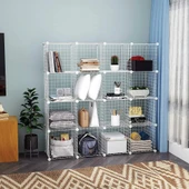 16'lı Tel Küp Çok Amaçlı Organizer Raf Beyaz 33cm - 3