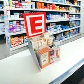 Tezgahönü Eczane Logolu Masaüstü Stand - 25cm, 2 Katlı, Beyaz Renk - 3