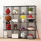 16'lı Tel Küp Çok Amaçlı Organizer Raf Siyah 33cm - 1