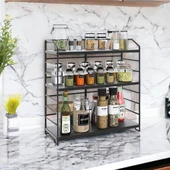 Ayarlanabilir Raflı 40cm Baharatlık, Organizer, Düzenleyizi Tezgahüstü Banyo, Mutfak, Ofis Model-1 Siyah - 8