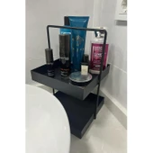 20x20 Siyah Tezgahüstü Mutfak ve Banyo Iki Katlı Organizer - 7