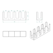 4 Bölmeli Karton Bardaklık ve 2' li Tek yuvalı Karistirici ve Şeker Endüstriyel Mutfak Kahve Aksesuar Düzenleyici Siyah Çok Bölmeli Kafe/Ofis Kahve Standı - 8