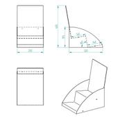 Tezgahönü Eczane Logolu Masaüstü Stand - 25cm, 2 Katlı, Beyaz Renk - 4