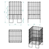 Ergonomik Tasarım 40x40 Katlanır Tel Havuz Sepeti Beyaz – Market, Avm, ve Bakkal İçin İdeal Ürün Teşhir Standı - 6