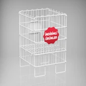 İNDİRİMLİ ÜRÜNLER 40X40 KATLANIR TEL HAVUZ SEPET BEYAZ - 4