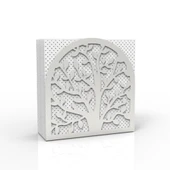 Hayat AğacıTemalı Gümüş Metal Peçetelik - 3