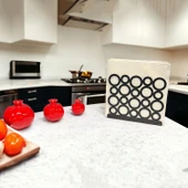 Modern Halka Tasarımıyla Zarif Sofralar: Siyah Renk Metal Peçetelik - 6