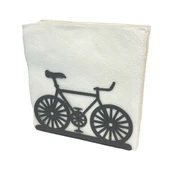 Bisiklet Temalı Siyah Metal Peçetelik - 2