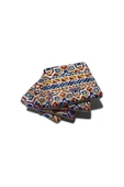 Doğal Taş Bardak Altlığı 4'lü Model- Boho - 3