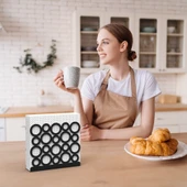 Modern Halka Tasarımıyla Zarif Sofralar: Siyah Renk Metal Peçetelik - 11