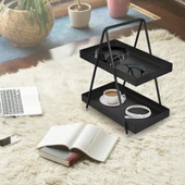 2 Katlı Siyah Metal Banyo ve Mutfak Rafı Model 1 - 6