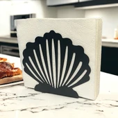 İstiridye Temalı Siyah Metal Peçetelik thumbnail 4