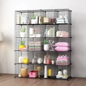 20'li Tel Küp Çok Amaçlı Organizer Raf Siyah 33cm - 1