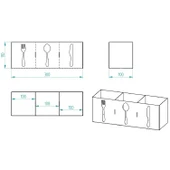 Ev & Endüstriyel Model Çatal Kaşık Bıçaklık Standı Siyah - 7