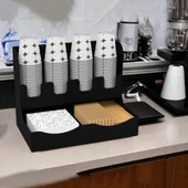 Metal Çay ve Kahve Organizasyon Karton Bardaklık Standı 8 oz - 10