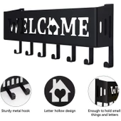 Welcome Temalı Siyah Raflı Anahtarlık - 9