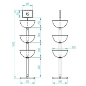 Eczane Standı&Eczane Teşhir Rafı&Üç Çanaklı Ürün Teşhir Standı - 4
