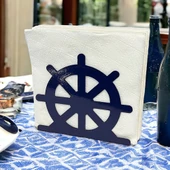 Dümen Temalı Mavi Metal Peçetelik - 6