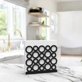 Modern Halka Tasarımıyla Zarif Sofralar: Siyah Renk Metal Peçetelik - 8