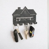 Metal Anahtarlık Askısı Siyah Model 2 - Şık ve Dayanıklı Duvar Montajlı Anahtar Askısı - 1