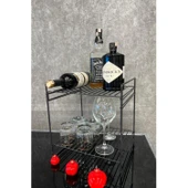 30x30 2 Kat Dekoratif Siyah Tel Raf Demonte - 2