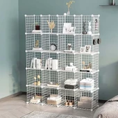 20'li Tel Küp Çok Amaçlı Organizer Raf Beyaz 33cm - 4