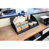 TEZGAHÖNÜ ORGANİZER RAF 50 CM 2 KATLI MODEL SİYAH - 3