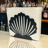 İstiridye Temalı Siyah Metal Peçetelik thumbnail 1