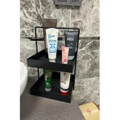 20x20 Siyah Tezgahüstü Mutfak ve Banyo Iki Katlı Organizer - 1