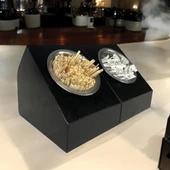 Endüstriyel Tarz 2'li Tek Yuvalı Metal Mutfak Düzenleyici ve Paslanmaz Çelik Kaseli Çatal Bıçak Kaşık Tutucu Ve Pipetlik Karıştırıcı Şeker Organizer - 2