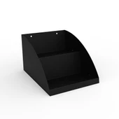 KASAÖNÜ , BAR ÖNÜ ,TEZGAH ÖNÜ APERATİF STANDI , TEZGAHÖNÜ ORGANİZER RAF 25 CM 2 KATLI MODEL SİYAH - 1