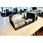 TEZGAHÖNÜ ORGANİZER RAF 50 CM 2 KATLI MODEL SİYAH - 4