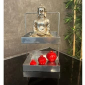 20x20 Gümüş Tezgahüstü Mutfak ve Banyo Iki Katlı Organizer thumbnail 3