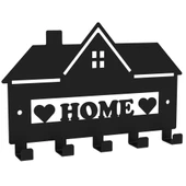 Metal Anahtarlık Askısı Siyah Model 2 - Şık ve Dayanıklı Duvar Montajlı Anahtar Askısı - 7