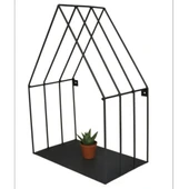 Şık Siyah Metal Duvara Monte Şamdan Dekoratif Mumluğu - 2