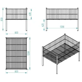 80x120cm Profil Ayaklı Havuz Sepet Beyaz - 2