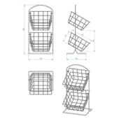 2 Katlı Mutfak Organizatörü & Meyve Sebze Sepeti, Siyah Köşe Sepeti, Mutfak Düzenleyici - 4
