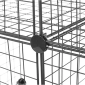 20'li Tel Küp Çok Amaçlı Organizer Raf Siyah 33cm - 6