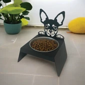 Sevimli Köpek Tasarımlı, Ergonomik Siyah Kedi ve Köpek Mama ve Su Kabı Tekli Small Model – Paslanmaz Çelik, Dayanıklı Malzeme - 4