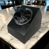 Endüstriyel Tarz Tek Yuvalı Metal Mutfak Düzenleyici ve Paslanmaz Çelik Kaseli Çatal Bıçak Kaşık Tutucu Ve Pipetlik Karıştırıcı Şeker Organizer - 1